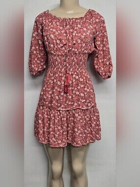 For Justify Smocked Baby Doll Dress S Floral Tassels